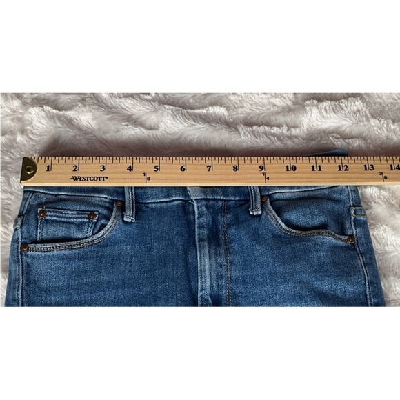 MOTHER Women’s Size 25 High Waisted Looker Ankle Fray Jeans In Big Sky - Picture 11 of 14